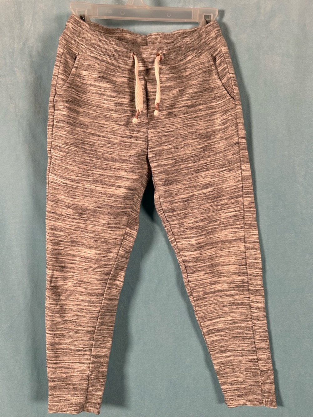 Athletic Works Gray Marled Kids Jogger Pants with Drawstring